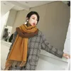 Lenços lenços sólidos reversíveis Cashmere Blend Mulheres de tamanho grande pashmina bufanda feminina capa de inverno e xale de xale echarpes