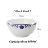 Ciotole Ciotola di ramen grande da 8 pollici Zuppa di noodle in porcellana bianca e blu Jingdezhen Bone China Insalata Stoviglie cinesi in ceramica