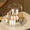 Storage Boxes Rotating Makeup Case MultiCompartment Organizer Countertop Clear Comestics Box For Women