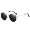 Lunettes de soleil Vintage polarisées homme marque de mode concepteur lunettes de soleil mâle classique rond luxe noir pilote nuances