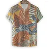 القمصان غير الرسمية للرجال بالإضافة إلى الحجم الصيف القميص القصيرة الأكمام القميص المداري طباعة بلوزة شاطئ هاواي للرجال للرجال
