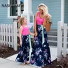 Familie matching outfits Nashakaite moeder en dochter jurk bijpassende kleding bloemen gedrukte lange jurk voor moeder dochter mama me 230512