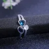 Bandringen Lucky Triple verschillende kleuren stenen vrouwen ringen vrouwelijke sieraden met micro verhard verjaardagscadeau voor girfriend