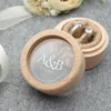 Cajas de joyería Caja de anillos de boda personalizada Caja de anillo de madera Compromiso Anillo de boda Almohada Anillo personalizado Portador Propuesta Anillos Titular 230512