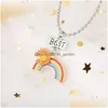 Collane con ciondolo Moda Margherita Collana arcobaleno Smalto Cartoon Bambini Buoni amici Gioielli Regalo Drop Delivery Pendenti Dhgarden Dh0D4