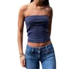 Womens TShirt CHRONSTYLE Donna Sexy senza spalline Top senza spalline senza maniche Bustini Crop Y2K Backless Slim Fit Canotta Streetwear 230420