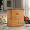 Schmuckbeutel, große Holz-Aufbewahrungsbox, Fassungsvermögen: 360 Ohrringe, Display, Vintage-Desktop, mehrschichtig, Bett, Geschenk