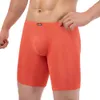 Underpants iKingsky Men's Breathable Long Leg Boxer Briefs Sexy Bulge Trunks No Ride Up Shorts Underwear Seamless Pouch Under Panties 230515