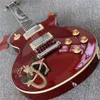 Electric Guitar Red Color Tiger Maple Top Zebra Pickups Rosewood Fingerboard