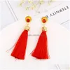 Dangle Lustre Boho Cristal Long Gland Boucles D'oreilles Pour Les Femmes Ethnique Géométrique Rose Fleur Signe Déclaration Goutte Boucle D'oreille 2021 Fashio Dh7Ru