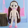 Bonecas adollya 16 cm bjd bola nua bola articulação giratória os olhos 3d 13 articulações móveis Maquiagem Princesa 112 230512