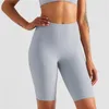 Short actif couleur unie taille haute Sport côtes courtes Gym doux Fitness serré femmes Yoga Legging entraînement complet vêtements de cyclisme tissu