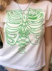 Женская футболка Punk E-Girl Tee Gothic Skull Print Fort 90-х