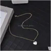 Pendant Necklaces New Arrival 2021 Fashion Sweet Girls Elegant Heart Pearl Necklace For Women Students Party Choker Jewelry Dhgarden Dh6Ll