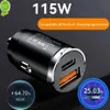 Nouveau Mini chargeur de voiture 12v-24v Type c Qc 3.0 4.0 Pd 3.0 22.5w Charge rapide Usb Chargeur de téléphone Prise allume-cigare Vl131-3