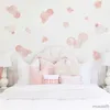 Kinderspielzeug-Aufkleber, Aquarell, rosa Punkte, Wandaufkleber, Kinderzimmer, Babyzimmer, Wandaufkleber, Kinder-Wohnkultur, Kinderzimmer-Dekoration, Kreis-Tapete