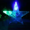 Juldekorationer Star Lights Tree Topper 3D LED Top Auto Flash Party för hemmet