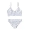 Bikini Air Bra Mutandine Donna New Sexy Perizoma a vita bassaVendita all'ingrosso Custom OEM / ODM Factory Girls Thin Cup Wireless White Lingerie Wire Free Brief Sets