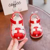 Sandalen zomer babymeisjes jongens sandalen baby peuter schoenen echt leer zacht bodem cartoon schoenen schoenen kinderen strand sandalen 230515