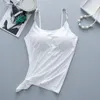 Camisoles & Tanks 2023 Women Summer Elegant Seamless Sport Camisole Female Ice Silk Bra Padded Sling Vests Ladies Casual Solid Brassiere