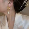 dangle earrings personality for women fashio pendientes Korea earringのための不規則な真珠のドロップ