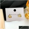 Stud Geometric Hollow Triangle Opal Orecchini 925 Sier Needle Earring Lady Party Lovers Gift Engagement Luxury Jewelr Dhgarden Dhjk8