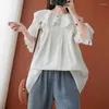 Women's Blouses Aransue Summer Lace Collar top pullover shirt vrouwelijke casual poppen blouse drop leverancier