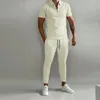 Survêtements pour hommes Polo Costume pour hommes Style d'été Pull à manches courtes et pantalons Deux costumes de mode