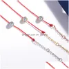 Bracelets de charme Bracelet Plum Flower Casal Woman Line Red Thread String Cord