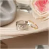 Bandringen Trendy Gold Butterfly Open voor vrouwen Men Liefhebber paar Ring Set Vriendschap Engagement Sieraden 2021 Drop del Dhgarden Dhkzy