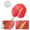 Decorative Flowers 5pcs Real Touch Anthurium Branch Artificial For Home Wedding Table Decoration Plastic Fake Plants Fleur Artificiell