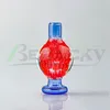 New Built-in Flower Glass Bubble Carb Cap 26mmOD Stripe Carb Caps For Beveled Edge Quartz Banger Nails Glass Bongs Dab Rigs Water Pipes