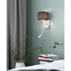 Lampes murales lampe à LED interrupteur contrôle applique Arc Angle droit lumière chevet salon couloir éclairage intérieur avec Port USB