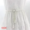 Ceintures de style coréen Sweet Bow Pearl Taist Chaîne Fashion Fashion Decorative Fin pour filles Robe de mariée Accessoires de mariage