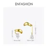 Ear Cuff Enfashion Asymmetric Droplet Crystal Earrings with Cuffs Clipped onto Women's Earrings Gold Earrings Fashion Jewelry E1151 230512