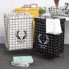 Organisation Tvättkorg Dirty Cloth Hamper stor kapacitet nordisk minimalistisk klädleksak förvaringslåda med lock vattentätt hemorganisation