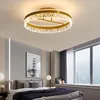 Ljuskrona Modern LED -ljuskrona med fjärrkontroll för sovrumsstudie vardagsrum lägenheter hem inomhus ring halvflushmontering takbelysning