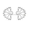 Stud Trendy Scava Fuori Orecchini Fiore Di Loto Sier Orecchino Placcato Oro Donna Lady Party Fashion Fine Jewelry Drop Delivery Dhgarden Dhz6R