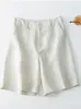 Shorts pour femmes Shorts d'été pour femmes Shorts décontractés en coton Candy Classic Linens Button Fly Pantalons courts droits Étudiants Femmes Shorts 230515