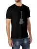 Heren t shirts gitaarnoten bedrukt shirt heren casual o-neck t-shirt zwart/witte zomer korte mouw tops