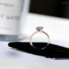 Eheringe CZ Zirkon Ring für Frauen Männer Rose Gold Farbe Edelstahl Mode Ehe Verlobung Schmuck Großhandel (GR290)