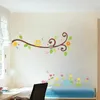 Autocollants de jouets pour enfants mignons sages hiboux arbre stickers muraux pour les décorations de chambre d'enfants pépinière dessin animé enfants décalcomanies animaux arts muraux fleurs