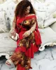 エスニック服アフリカンデザインイスラム教徒のアバヤプリントダシキドレススーパーサイズバットスリーブ妖精マキシローブガウンブロダーリッチセクシーな女性パーティー