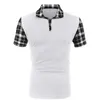 Herrpolos Summer Men's Casual Stritching Short Sleeve Polo Shirt Business Clothes Luxury Tee Male Fashion Grid Zipper Polos Topps Men 230515