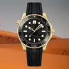 Automatic watch Mechanical watches Mens watchs 41MM Black Dial With Stainless Steel Bracelet Rotatable Bezel Transparent Movement Wristwatches waterproof