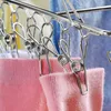 Organization Clips Stainless Steel Windproof Clothespin Laundry Hanger Clothesline Sock Towel Bra Drying Rack Clothes Peg Hook Airer