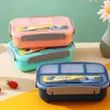 Bento Boxes Lunch Box - Bento Type Presign Proof Container для детей, подходящих для мальчиков и девочек BPA Бесплатная микроволновая печь безопасности 230515