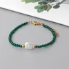 Strand perle d'eau douce bracelet à breloques femmes pierres précieuses naturelles Bracelets en cristal Quartz petites perles bracelets femme bijoux fête filles