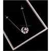 Pendant Necklaces Fashion Sier Color Moon Star Necklace Crescent Clavicle Chain Choker For Women Jewelry Drop Delivery Pendan Dhgarden Dht9K