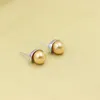 スタッドイヤリングZfsilver S925 Sterling Silver Fine Fashion Trand Shoe shoedeadearled Pearl Jewelry for Women Charm Parts Girl